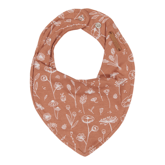 Little Dutch Slabbetje Bandana Wild Flowers Rust