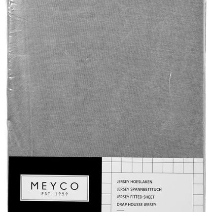 Meyco Hoeslaken Jersey Grijs 60x120cm