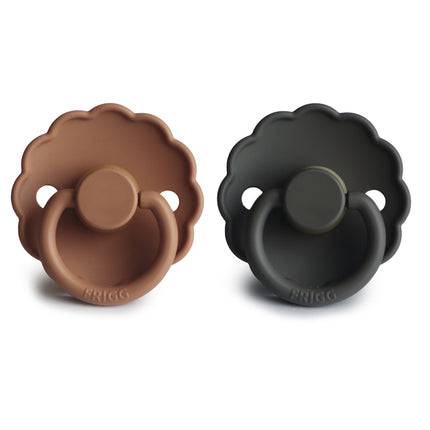 Frigg Speen Maat 2 Daisy Graph/Peach Bronze Silicone 2-Pack