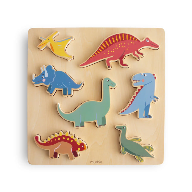 Mushie Puzzel Wooden Dino