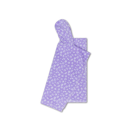 Swim Essentials Lilac Leopard Luxe Poncho Offwhite Serviette éponge 100% coton