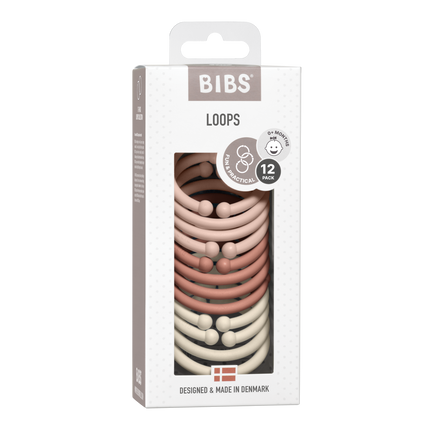 BIBS Speelringen Blush/Woodchuck/Ivory 12st