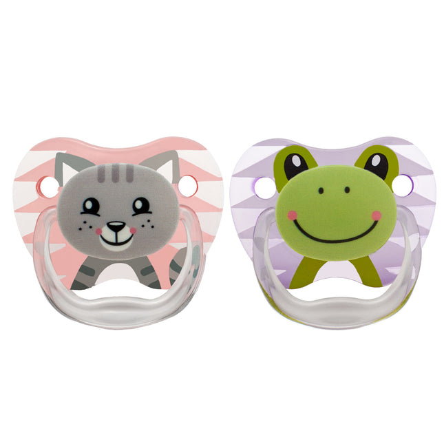 Dr. Brown's Speen Fase 1 Roze 2-pack animal faces