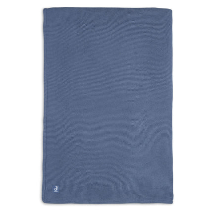 Jollein Ledikantdeken Basic Knit Jeans Blue/Fleece 100x150cm