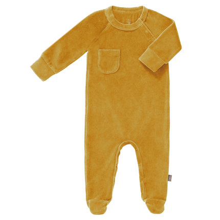 Fresk Baby Pyjama Velours Met Voet Mimosa