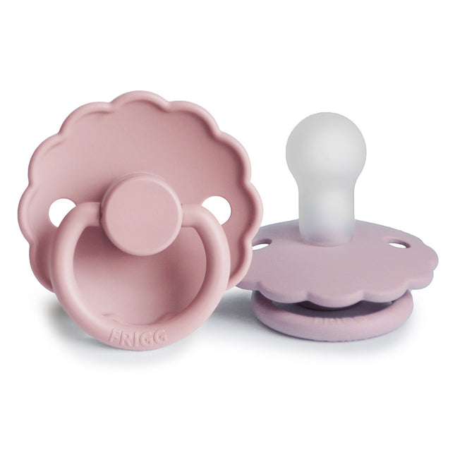 Frigg Speen Maat 1 Daisy Baby Pink/Soft Lilac Silicone 2-Pack