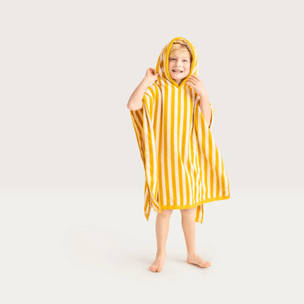 Swim Essentials Badcape Baby Luxe Beach Yellow Stiped