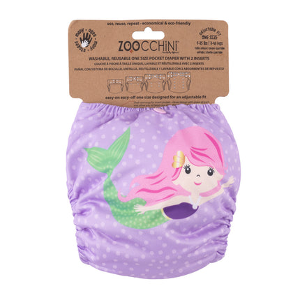 Zoocchini Wasbare Luier Marietta The Mermaid Met Extra Inlegstuk