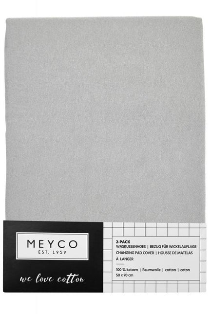 Meyco Aankleedkussenhoes Basic Jersey Lichtgrijs 2st