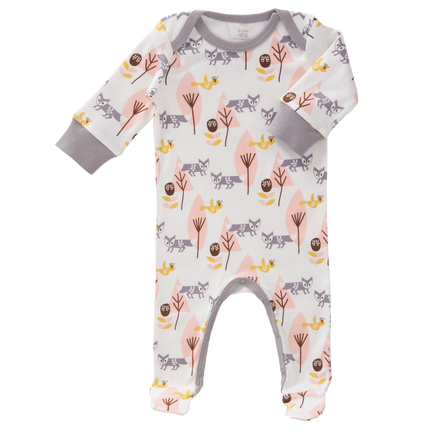 Fresk Baby Pyjama Met Voet Fox Pink