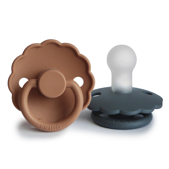 Frigg Speen Maat 2 Daisy Graph/Peach Bronze Silicone 2-Pack