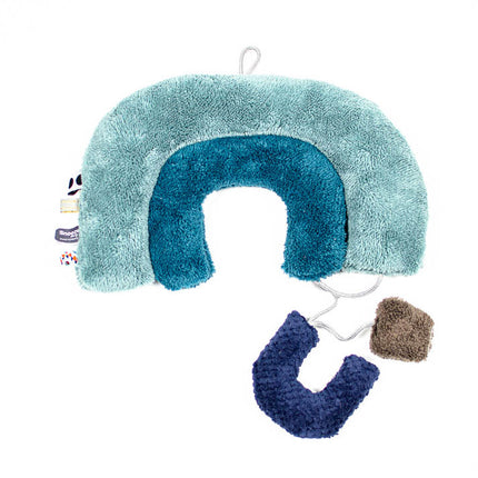 Snoozebaby Knuffeldoekje Regenboog Puzzel Gray Mist