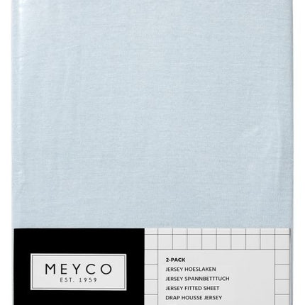 Meyco Hoeslaken Jersey Lichtblauw 40x80/90 cm 2st