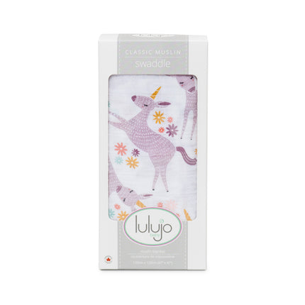 Lulujo Hydrofiele Doek Modern Unicorn Katoen 120x120cm