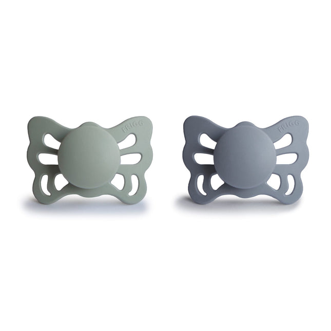 Frigg Speen Maat 1 Butterfly Sage/Great Gray Silicone 2-Pack