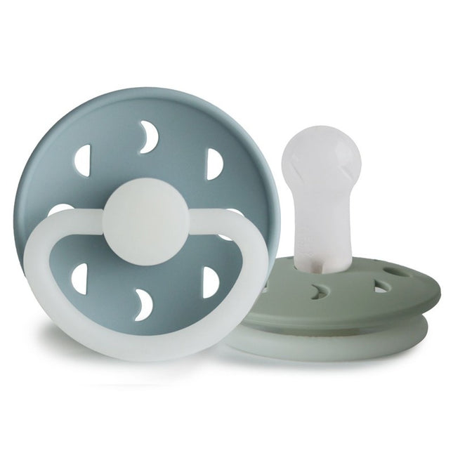 Frigg Speen Maat 2 Moon Night Stone Blue/Sage Silicone 2-Pack