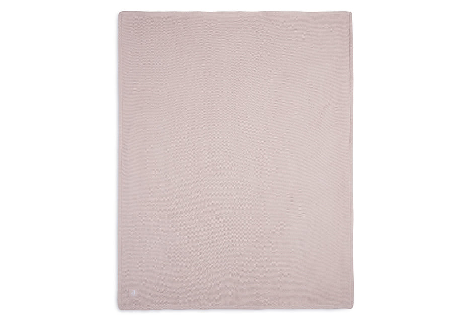 Jollein Wiegdeken Basic Knit Pale Pink/Fleece 75x100cm