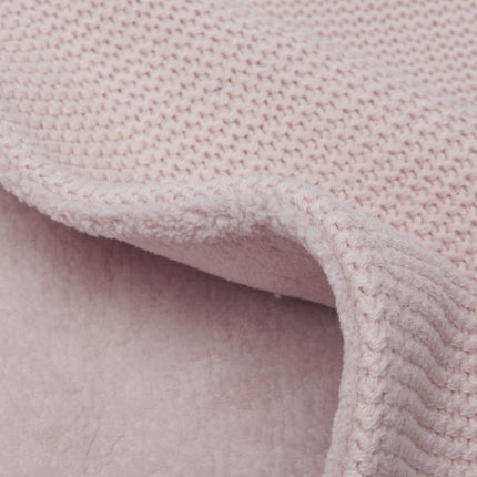 Jollein Wiegdeken Basic Knit Pale Pink/Fleece 75x100cm