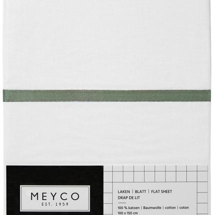 Meyco Drap de lit Piping Forest Green