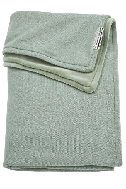 Meyco Wiegdeken Velvet Knit Basic Stone Green