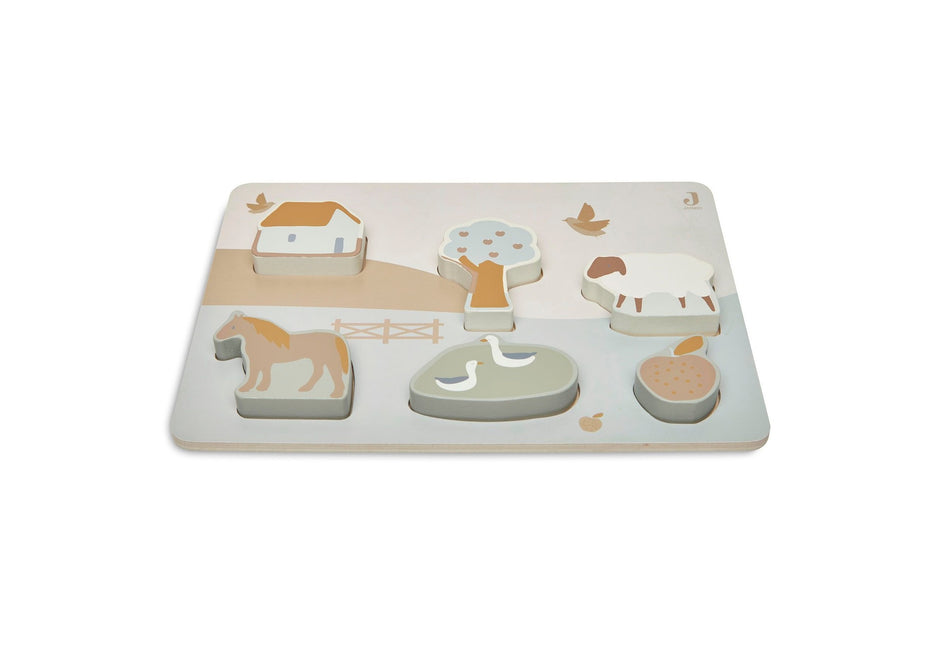 Jollein Puzzel Farm Hout