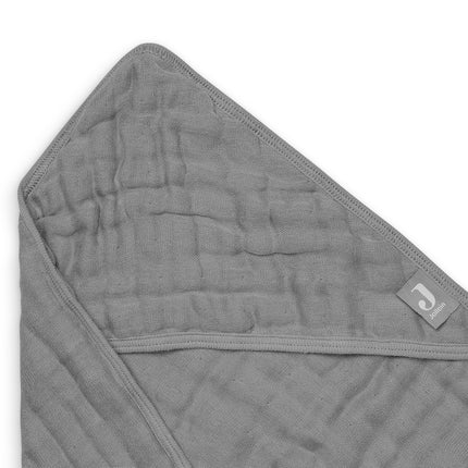 Jollein Badcape Baby Wrinkled Cotton Storm Grey 75x75cm