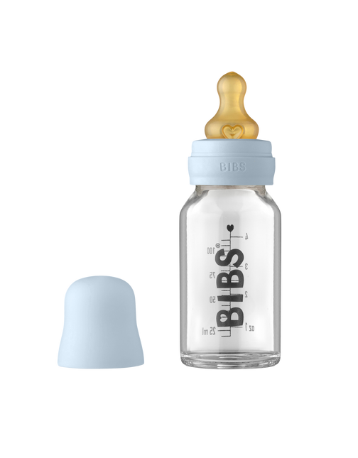 BIBS Biberon en verre 110ml Baby Blue