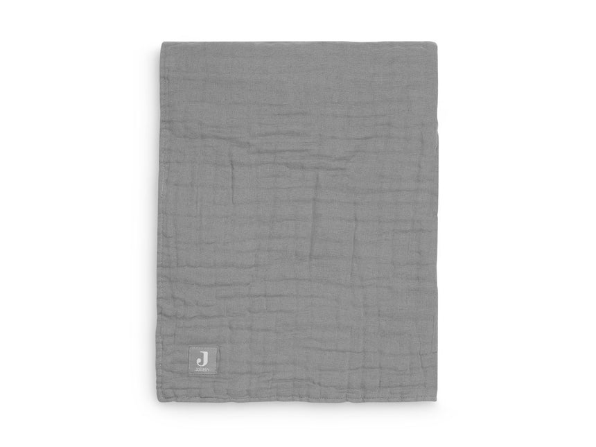 Jollein Wiegdeken Wrinkled Cotton Storm Grey 120x120cm