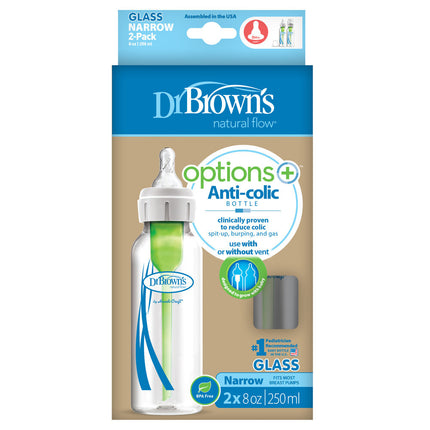 Dr. Brown's Options+ Bouteille anti-colique 2-pack bouteille à col standard 250ml verre