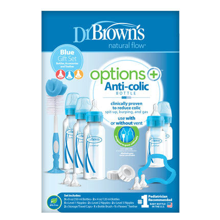 Dr. Brown's Options+ Coffret cadeau bouteille standard bleue