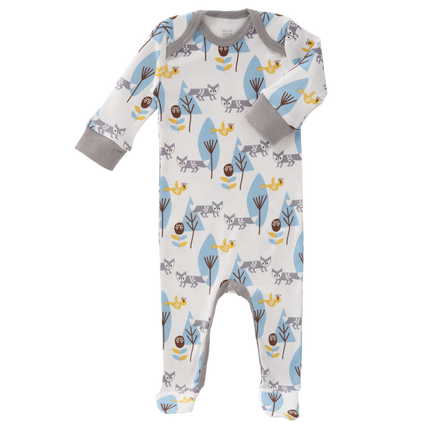 Fresk Baby Pyjama Met Voet Fox Blue