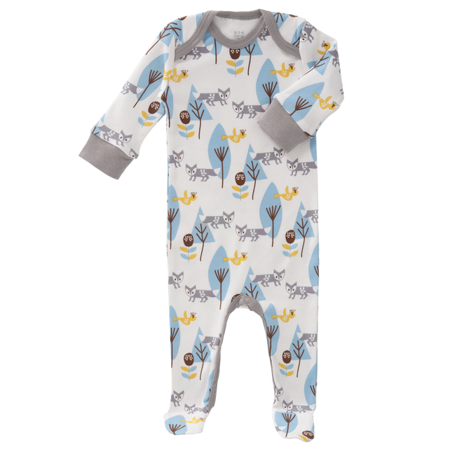 Fresk Baby Pyjama Met Voet Fox Blue