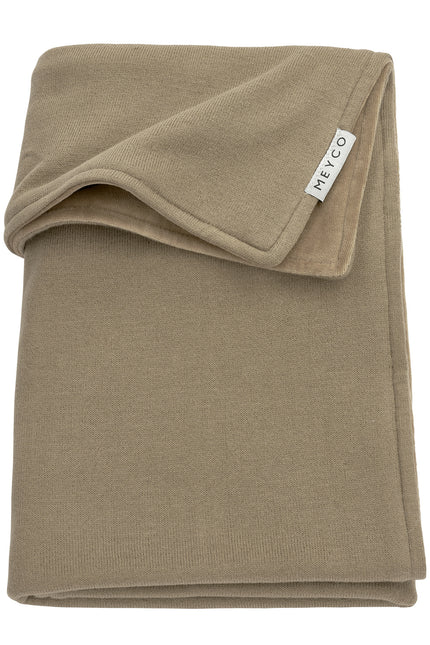 Meyco Ledikantdeken Velvet Knit Basic Taupe