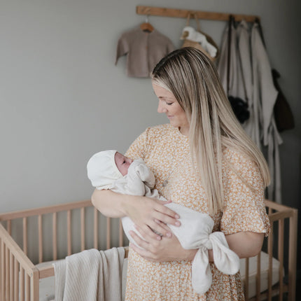 Mushie Babymutsje Bonnet Ivory