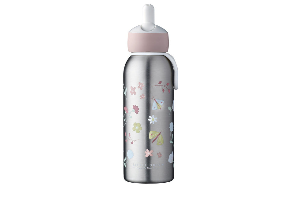 Little Dutch Thermosfles Flip-Up Campus 350ml Flowers & Butterflies