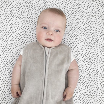 Meyco Sac de couchage d'été pour bébé en velours gris clair
