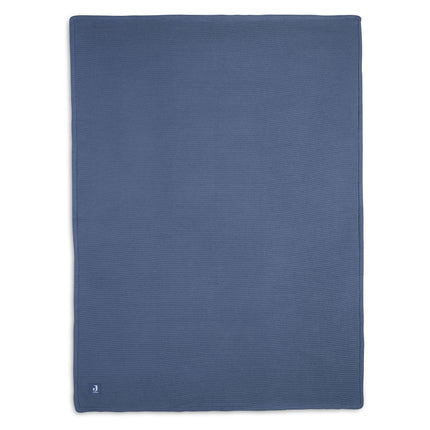 Jollein Ledikantdeken Basic Knit Jeans Blue/Fleece 100x150cm