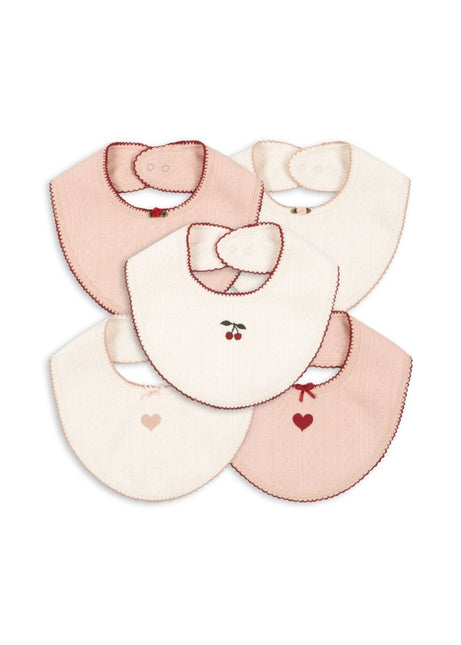 Konges Slojd Slabbetje Bib Rose/White Mix 5 - Pack - Konges Slojd - Babywinkel - 5715681040928