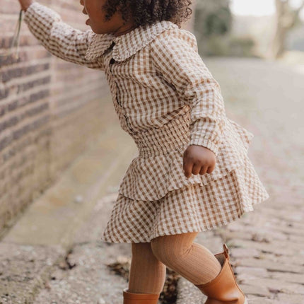 Little Dutch Babyblouse Winter Brown Check Girls - Little Dutch - Babywinkel - 8720986874915