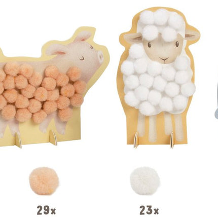 Little Dutch Knutselpakket Little Farm Pompom Bolletjes - Little Dutch - Babywinkel - 8714274125667