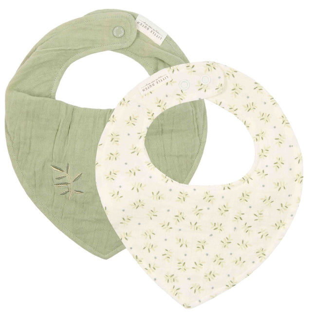 Little Dutch Slabbetje Bandana Blueberry Leaves & Sage 2St - Little Dutch - Babywinkel - 8720986879903