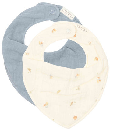 Little Dutch Slabbetje Bandana Forest Treasures & Denim Blue 2St - Little Dutch - Babywinkel - 8720986879491