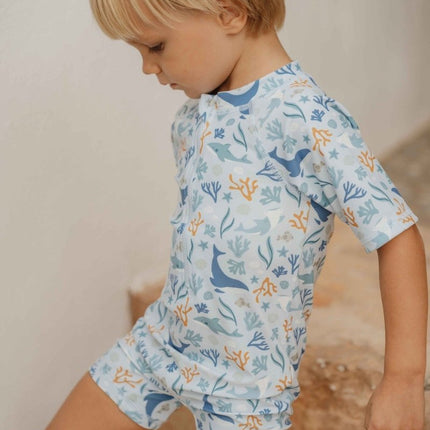 Little Dutch Zwemshirt Kind Korte Mouwen Ocean Dreams Blue - Little Dutch - Babywinkel - 8720986871051