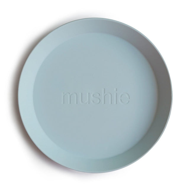 Mushie Baby Bordje Rond Powder Blue 2st - Mushie - Babywinkel - 810052465708