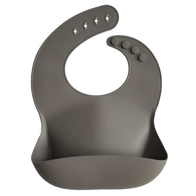 Mushie Slabbetje Silicone Dove Grey - Mushie - Babywinkel - 810052460017