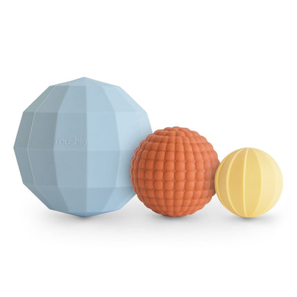 NESTING SPHERES SENSORY TOY Blauw - Mushie - Babywinkel - 840355801453