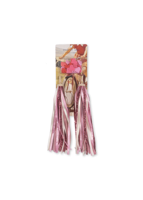 Konges Slojd Bicycle Streamers And Beads Pink Glitter