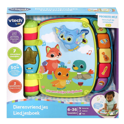 Vtech Baby Boekje Dierenvriendjes Liedjes Blauw - Vtech - Babywinkel - 3417761667729